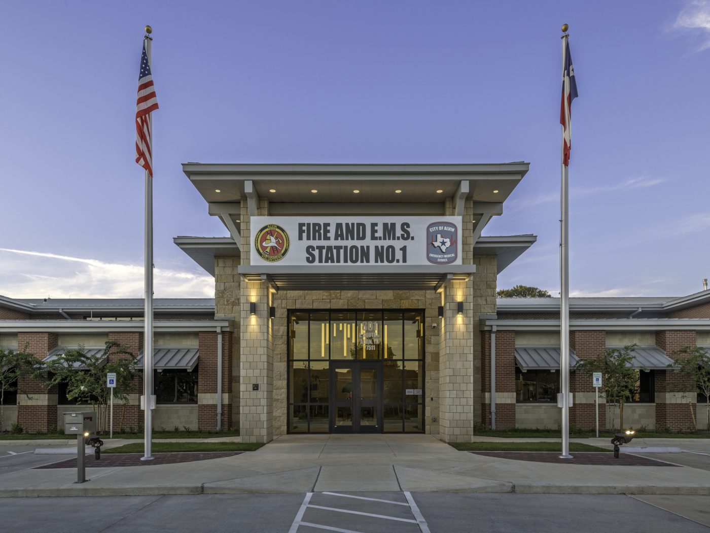 City of Alvin Fire and EMS Station Front Entrance
