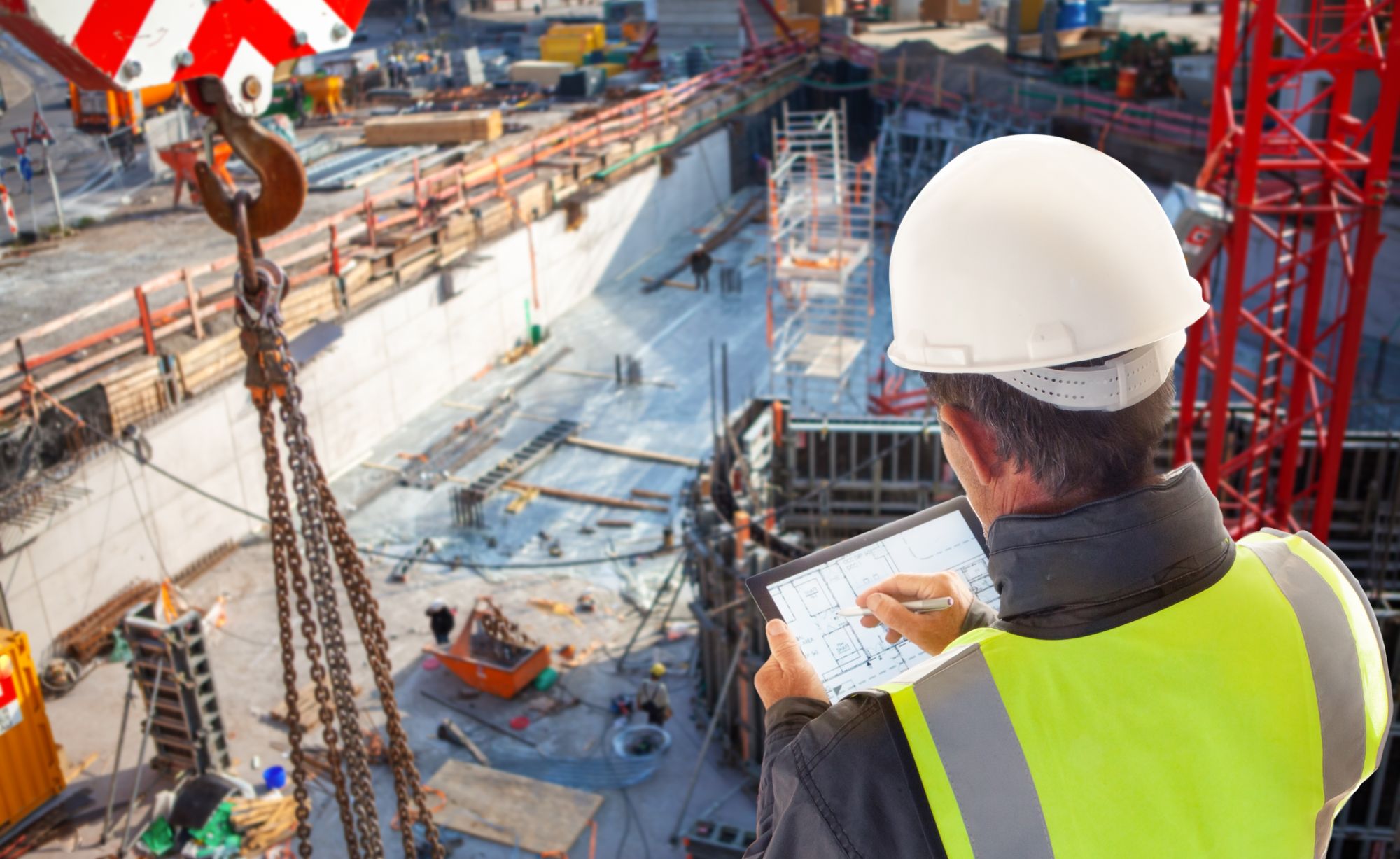 engineer on consruction site