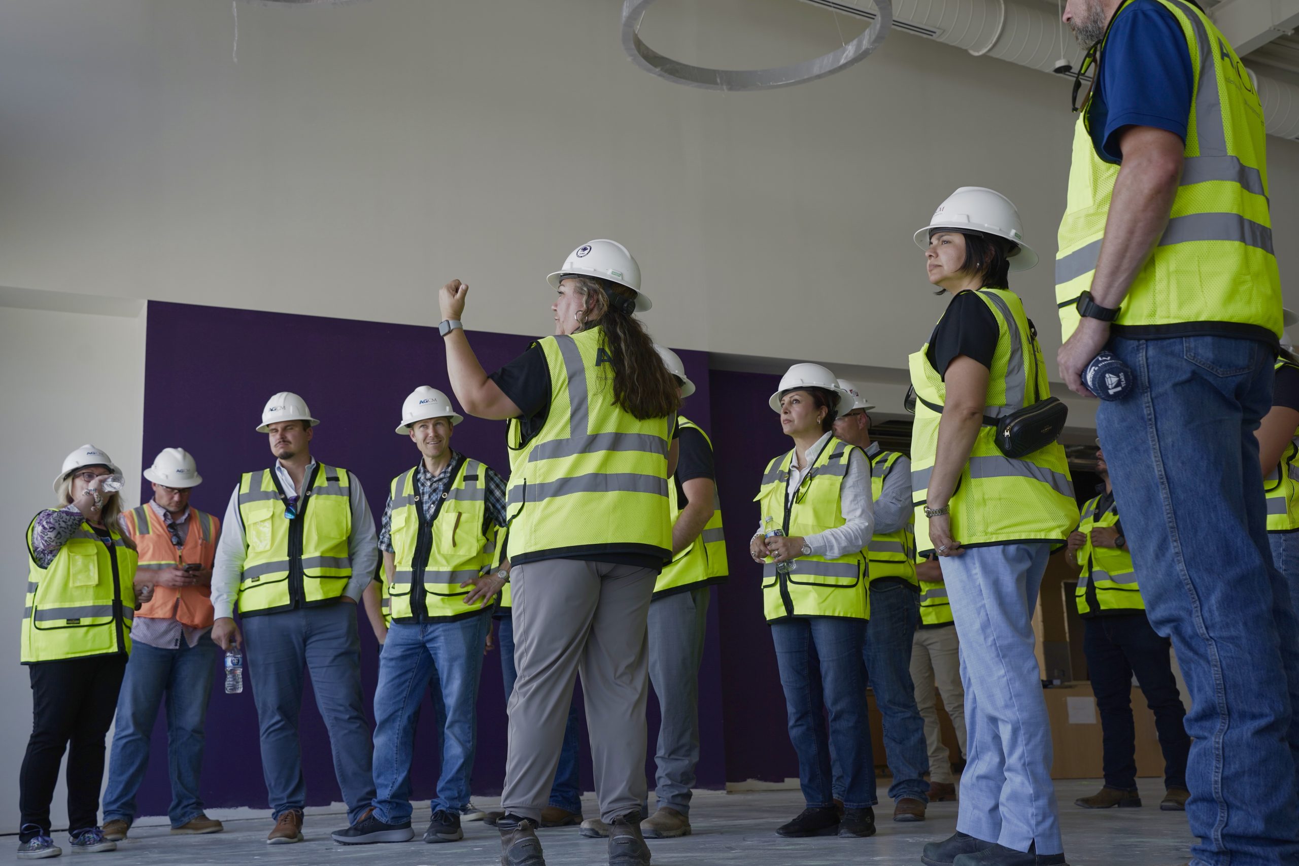 Navarro ISD High School construction - team walkthrough