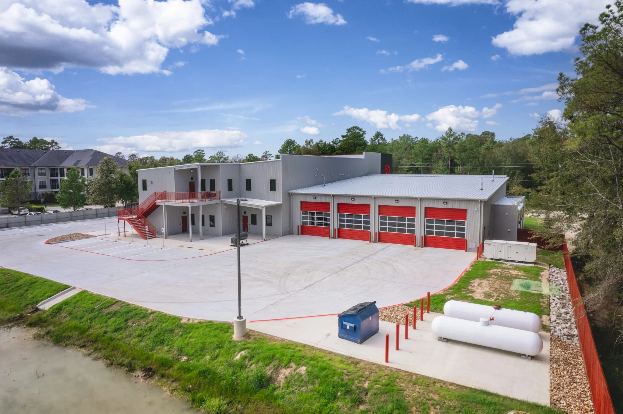 Montgomery County ESD 4 Needham Fire & Rescue Station #61 rear exterior view