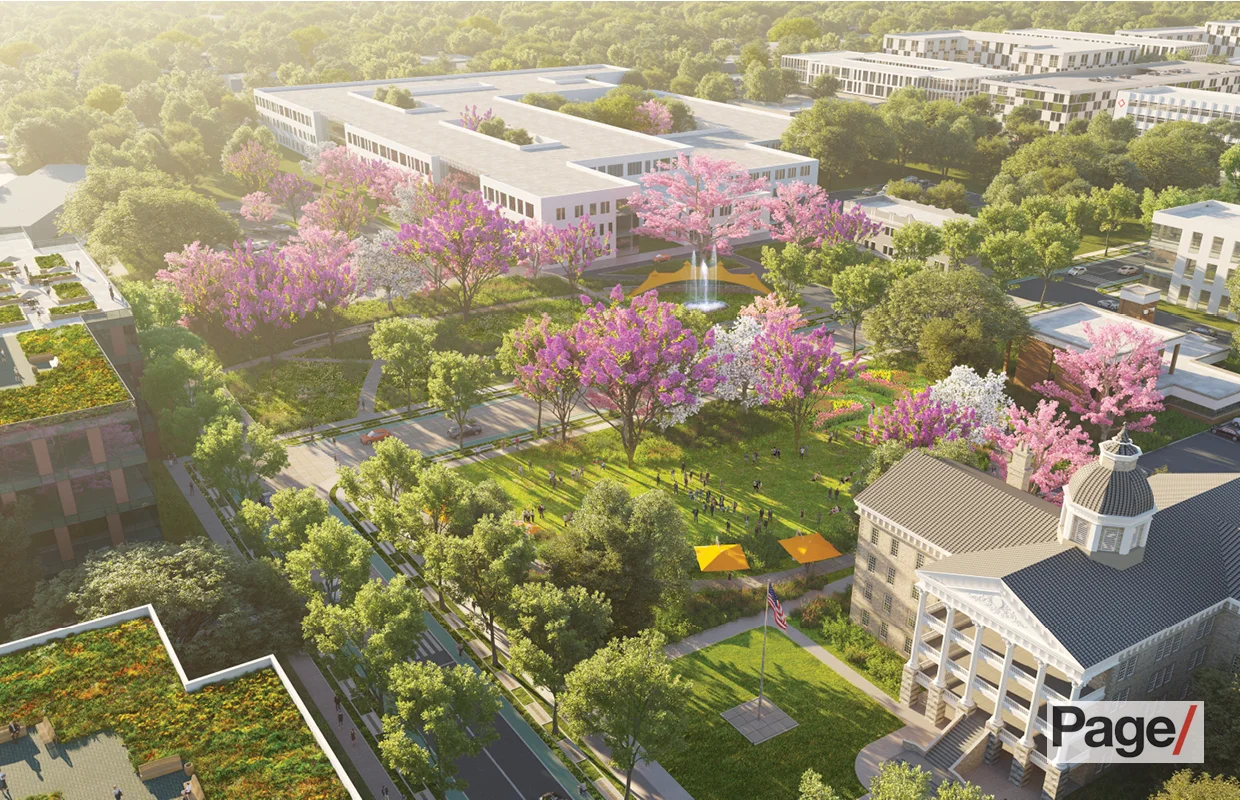 University of Texas - Austin State Hospital sky view rendering - Austin, TX