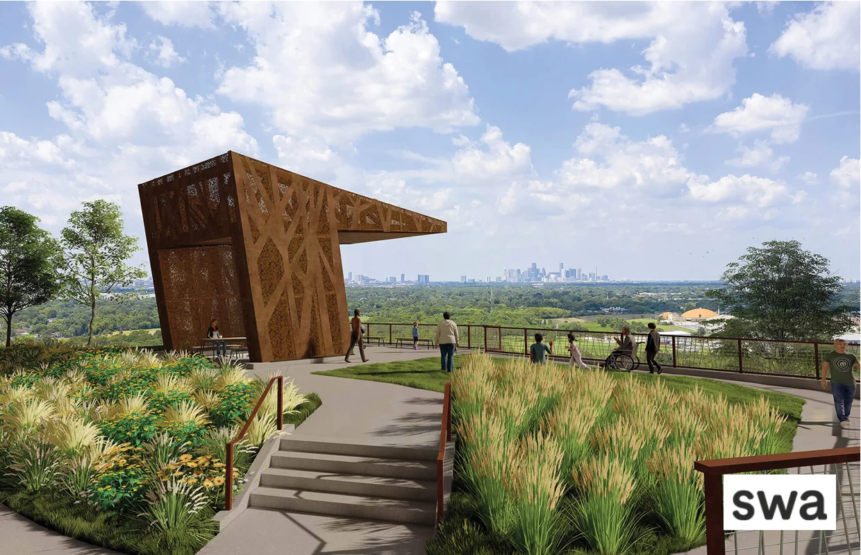 Houston Parks Board - The Hill at Sims Park drone view