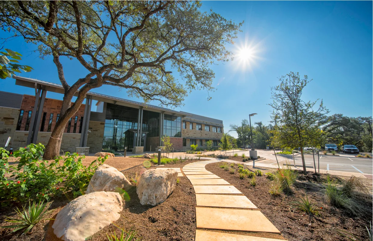 West Lake Hills City Hall and Police Complex - exterior entrance view