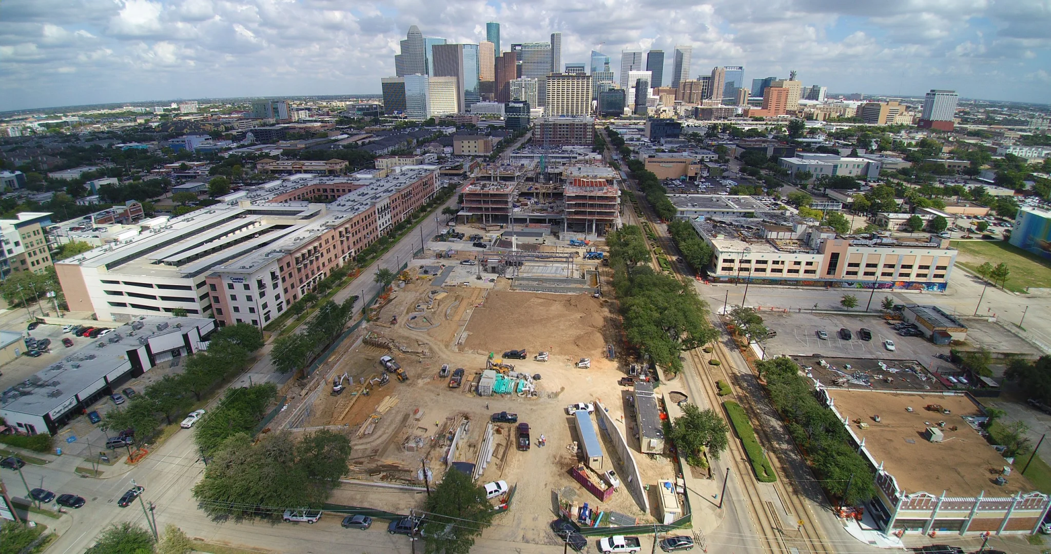 Midtown Park Camden drone view - Houston, TX